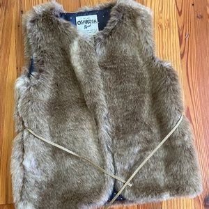 Osh Gosh faux fur vest